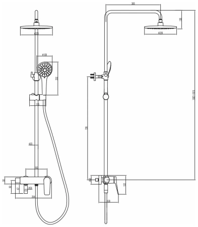 Душевая система Lemark Bronx (LM3772BL)